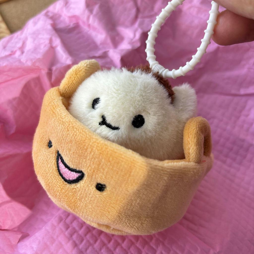 Roztomilý Kreslený Hamburger a Hranolky Plyšový Batoh Přívěsek na Klíče Panenka