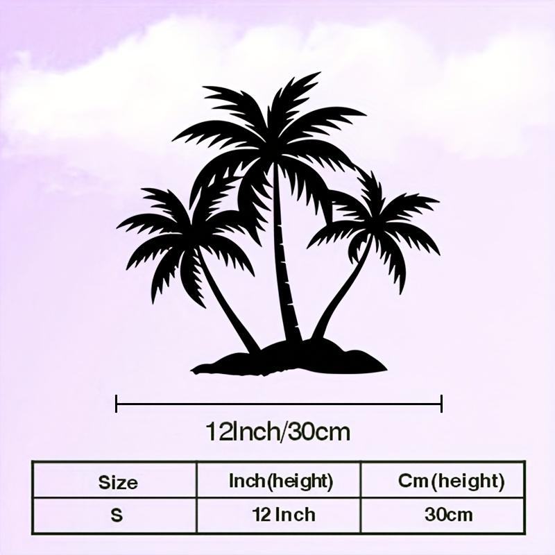 1pc Tropical Palm Tree Metal Wall Art Iron Sculpture Outdoor Patio Beach House Decor Holiday Gift
