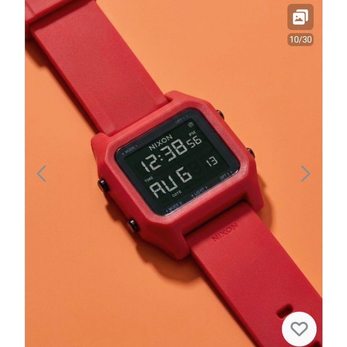 Used Nixon digital watch NIXON red red staple