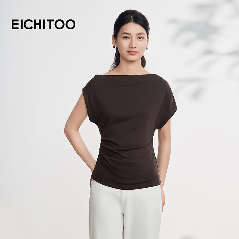 

EICHITOO Women s Off-Shoulder Solid T-Shirt M