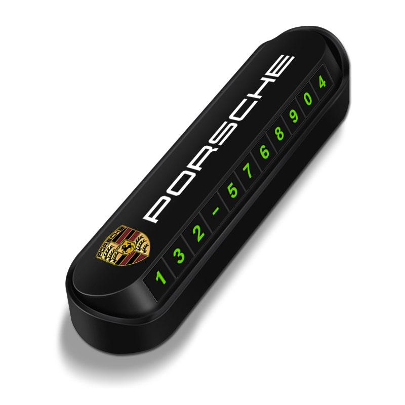 1 stk Bil Midlertidig Parkeringskort Telefonnummerkort Skilt Klistremerke For Porsche Boxster Cayenne Panamera Macan Cayman 911 918 996 917 991