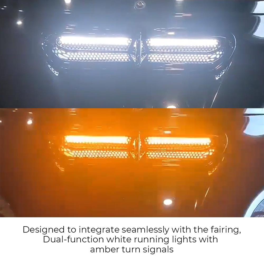 1 PCS LED Vent Trim Turn Light Motorcycle For Harley Touring Electra Glide Ultra Limited Low FLHTKL 2015 2016 2017 2018 2019