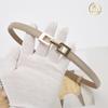 Leather Pair Buckle Adjustable Thin Belt Decoration With Skirt Waist Free Punching Small Belt