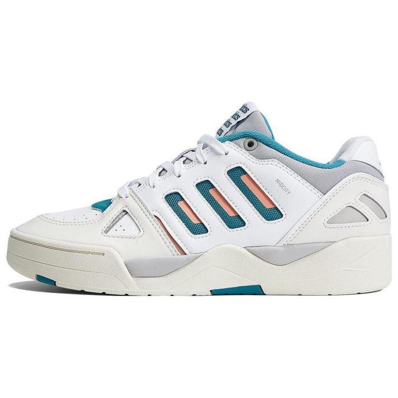 

Adidas Midcity Low Basketball Shoes White Grey Aqua Sneakers ID5403 44