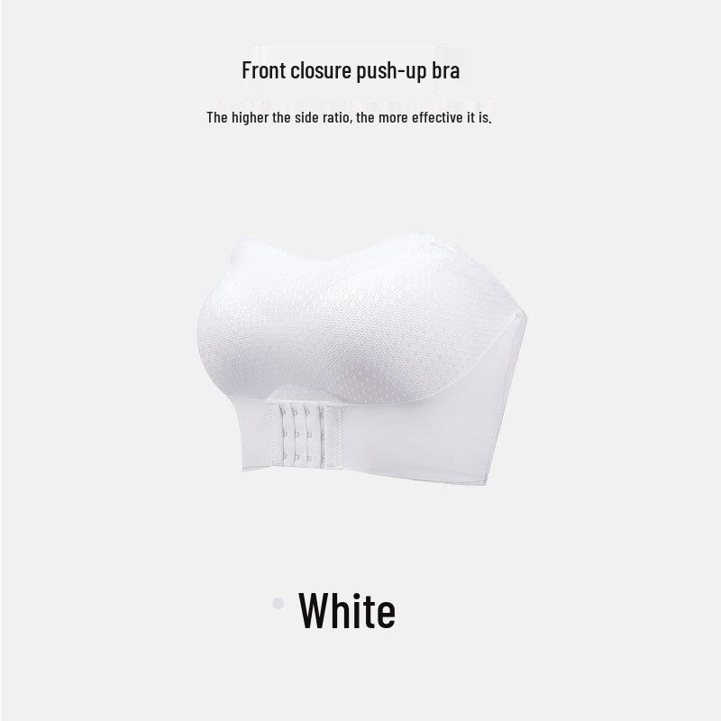 

Большой размер Бесшовный бюстгальтер пуш-ап без бретелек с передней застежкой - Невидимый, Нескользящий и Красивый дизайн спинки M (up to 100 jin, 75 BCD)