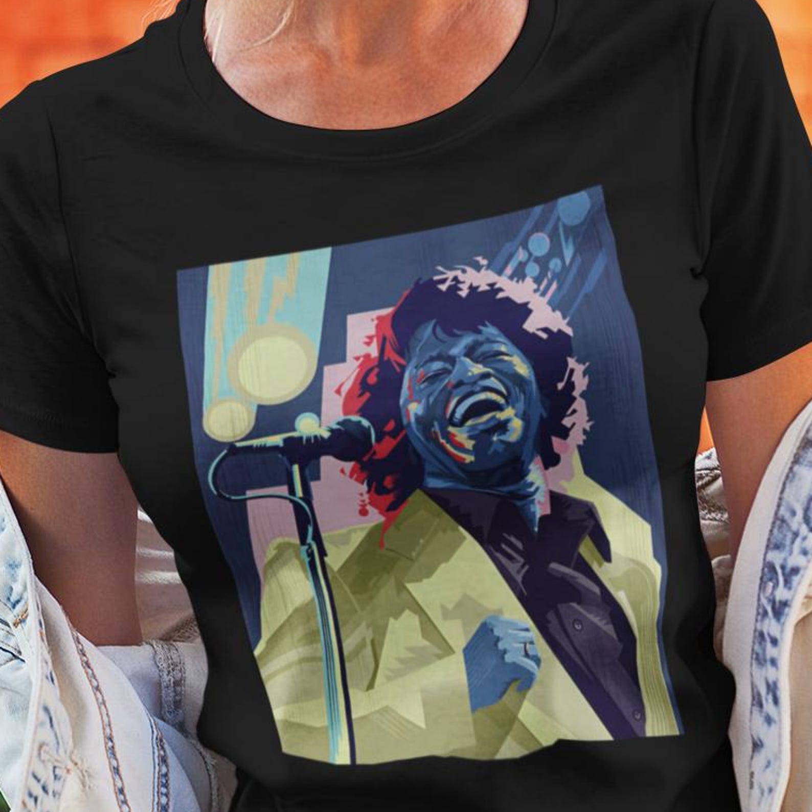 James Brown Portrait T-Shirt – Godfather of Soul, Rhythm & Blues 2XL