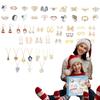 Jewelry Advent Calendar 2024 Christmas Advent Calendar with Earrings Necklaces and Rings Xmas Countdown Calendar for Adult Women