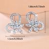 New Diamond Butterfly Flower Earrings, Slightly Inlaid Zircon Flash Earrings, Temperament Stud Earrings.