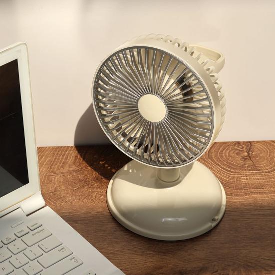 Mini Ventilador Portátil com Cabeça Inclinável de 90 Graus Ventilador de Mesa Recarregável para Casa Escritório Viagem 3 Velocidades Ajustáveis Baixo Ruído Tampa Removível