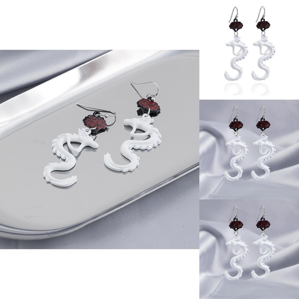 Elegante vergoldete Legierung Drachenohrringe für Damen Stilvoller Sternzeichenschmuck