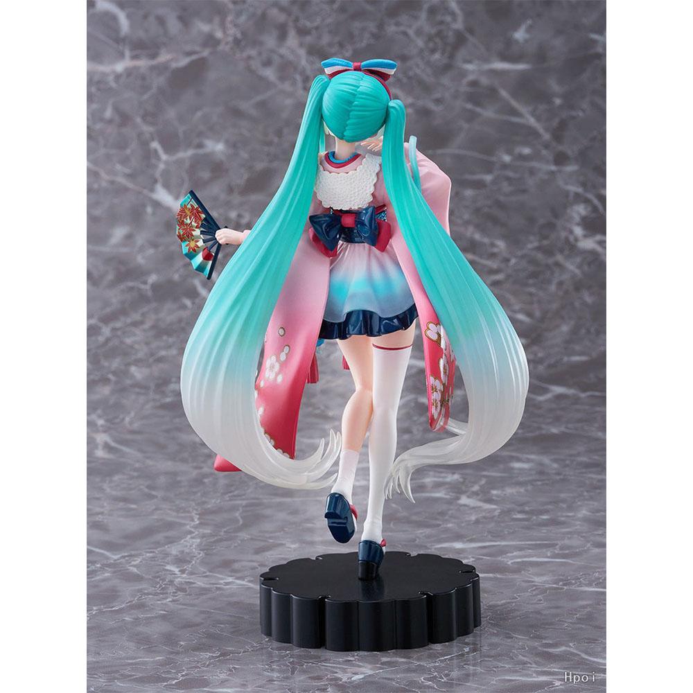 19CM Hatsune Miku Figure Anime Virtual Anchor Proportional Humanoid Cute Tokyo Kimono Model Toy GiftDesktop Decorations