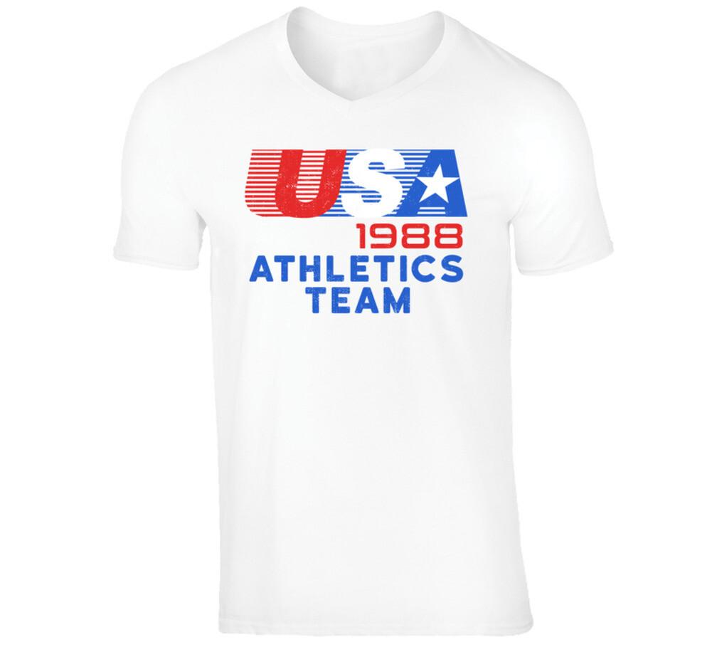 USA 1988 Athletics Team American Olympic Games Athlete Retro T Shirt M