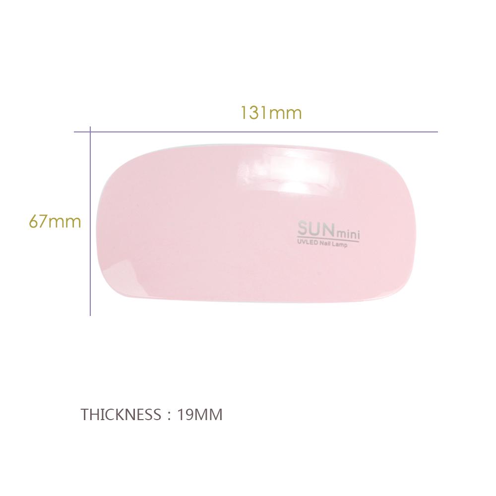 Sun Mini 6W UV LED Lampă uscător de unghii Cablu USB portabil Lampă pentru lac de unghii Instrument pentru unghii cu gel Uscător de unghii