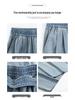 Women's Blue Wide-Leg Drape Jeans
