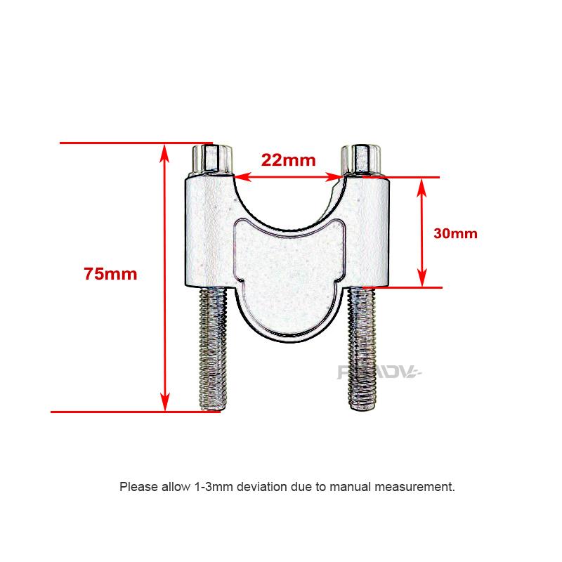 22mm 7/8" Handlebar Riser Bar Mount Handle Clamp For Honda NC750X NC700X CBF600S NC 750 X NC 750X NC 700X Motorcycle Accessories