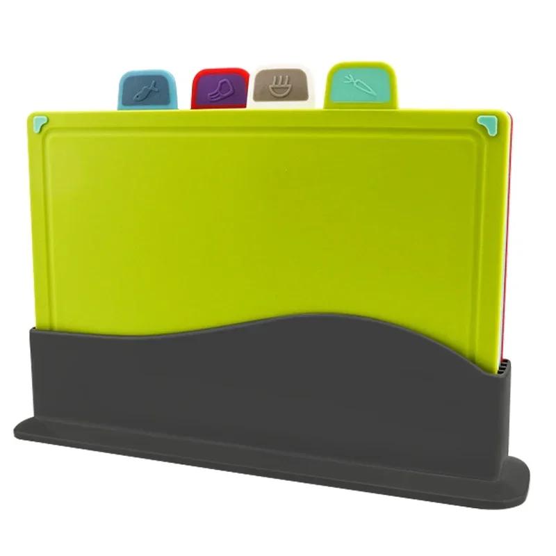 Cutting Board Sorting Cutting Board 4pcs Sets for Anti Bacterium Plastic Chopping Board Plastic Dishwasher Safe Kitchenware