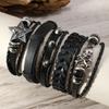 Xiyin Temu European and American Trend Retro Fashion Punk Style Leather Bracelet