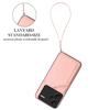 For Xiaomi Redmi Note 13 Pro+ 5G Case Card Holder Kickstand Skin-Touch Phone Cover with Wrist Strap