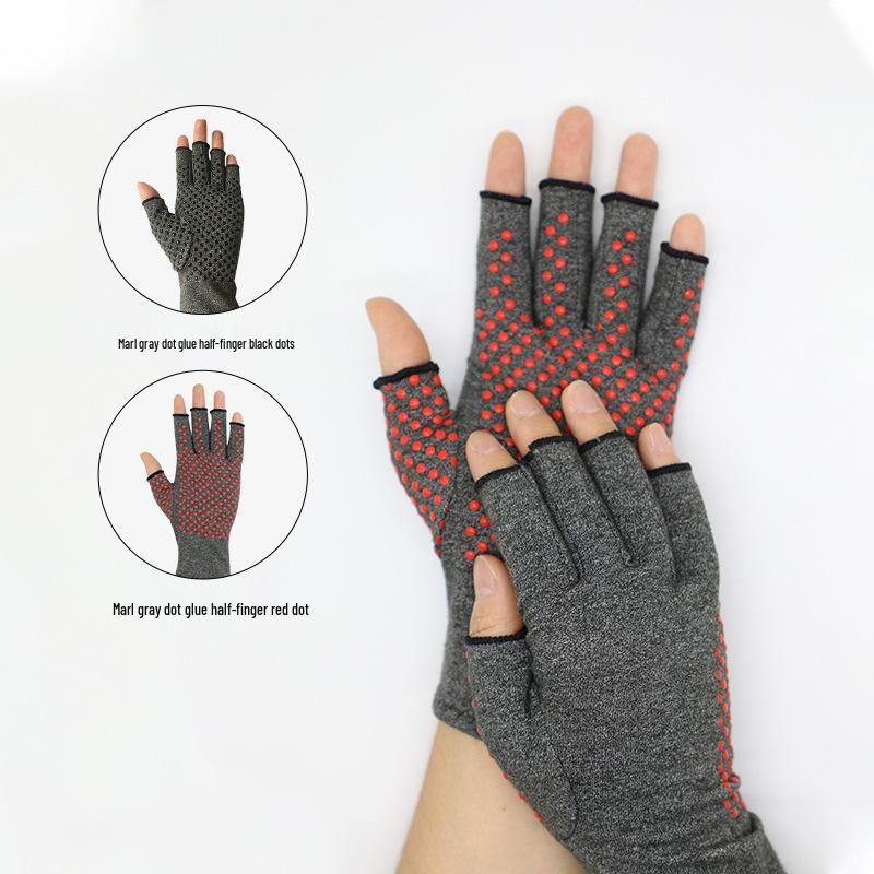 Silicone Dot Half-Finger Gloves for Cycling & Joint Care