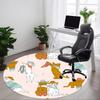 1pc Cowboys Cats Office Round Rug, Non-slip, Soft and Durable Office Rug for Interior Decoration, Perfect for Office, Beautiful Decoration Yy260323004