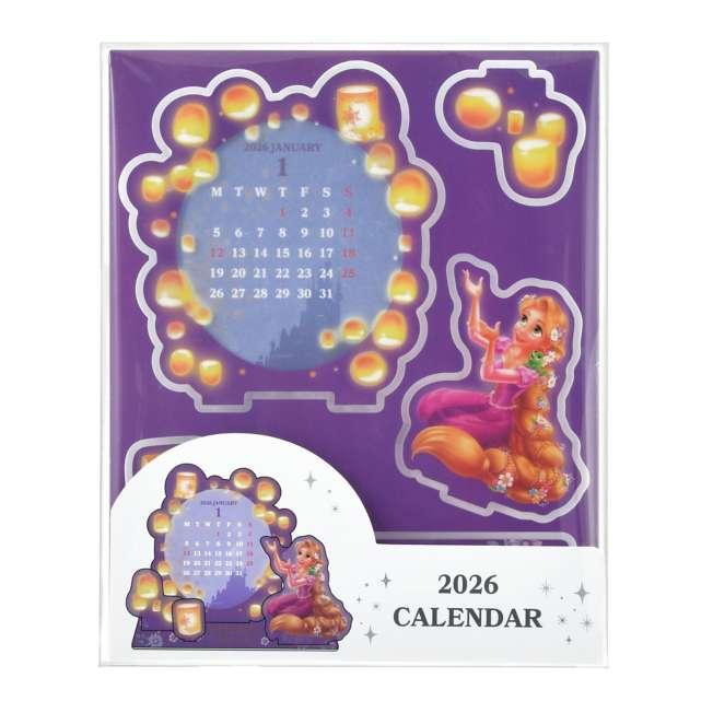 Disney Rapunzel & Pascal Desk Calendar Acrylic 2026 Japan NEW Disney Store