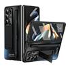 Mattierte Kunststoffhülle Slim Stifthalter Ständer Schutzfolienabdeckung für Samsung Galaxy Fold 6 5 4 3 Ständerhülle mit Halter