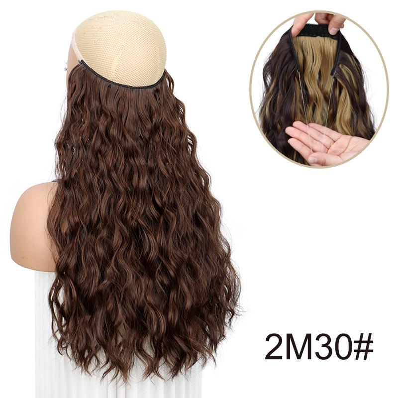 European & American Long Curly Water Wave Wigs for Women - Seamless Hair Extensions