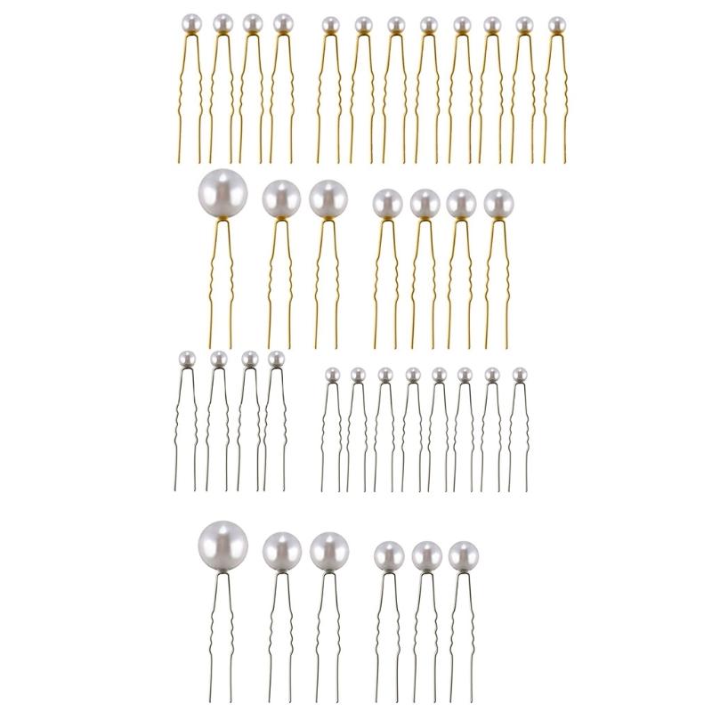 Pearl Decor U-Shaped Hair Pins Alloy Vintage Hair Sticks Chinese Hair Pin Hairstyle Chignon for Girls Alloy Hairpin