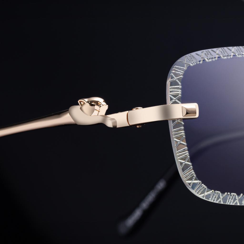 JYL TS Men's Rimless - Diamond-Cut Unique Sun-Protective Shades WF-5G328