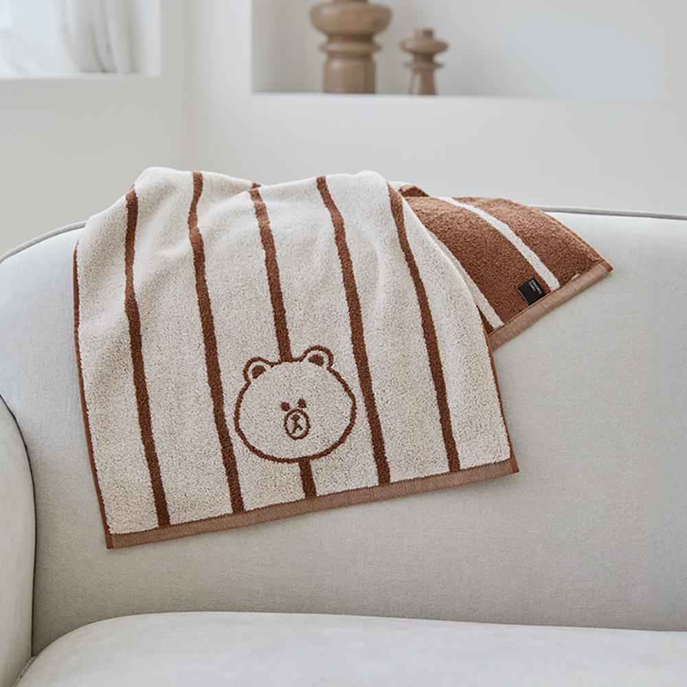 LINE FRIENDS Songwol Brown Basic Towel (Ivory)