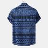 Summer New Ethnic Style Men's Floral Short Sleeve Casual Versatile Fashion Shirt