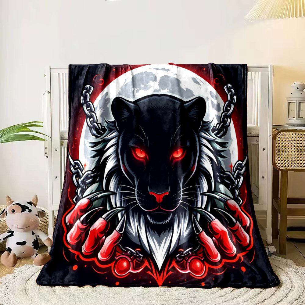 

Ferocious Animals Dark Fantasy Style Printed Blanket Children Adult Soft and Warm Bedding for Sofa Outdoor Travel Cover Blanket 75x90cm