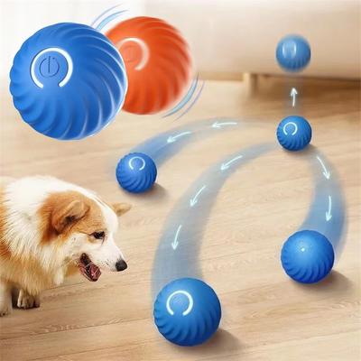 Bola de brinquedo inteligente para cachorro, brinquedo eletrônico interativo para animais de estimação, bola móvel USB, movimento automático, quicando para filhotes, presente de aniversário, produtos para gatos