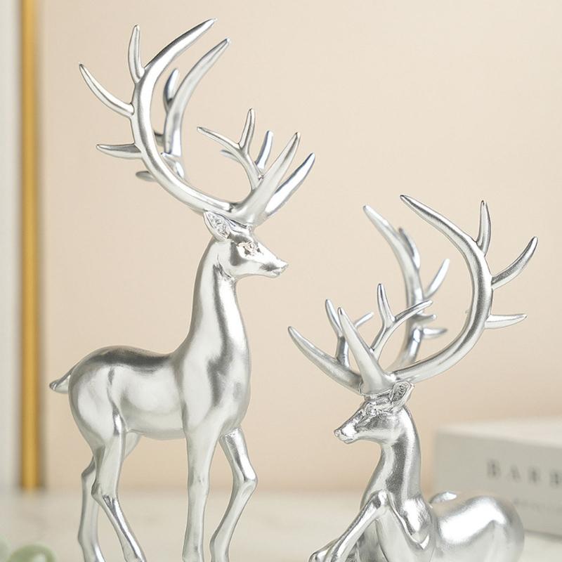 Elegante Harz-Rentier-Skulpturen Hirschfigur Perfekt zum Hinzufügen von künstlerischem Flair zu Räumen Elegante Wohnzimmer-Dekorationen
