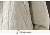 2025 Winter Quilted Retro Horn Button Cotton Linen Jacket