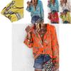 Stylish Ladies Casual Chain Print Long Sleeve Blouse For Office Wear