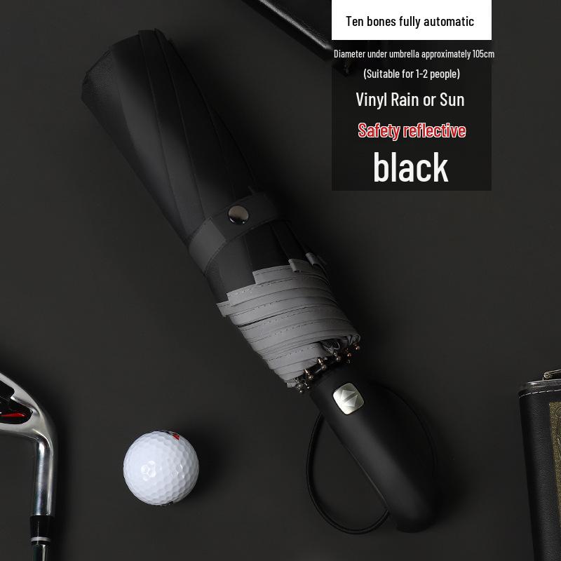 Stabiler winddichter automatischer Faltregenschirm für Männer und Frauen – Großer Sonnenschutz für jedes Wetter, anpassbar für Werbung