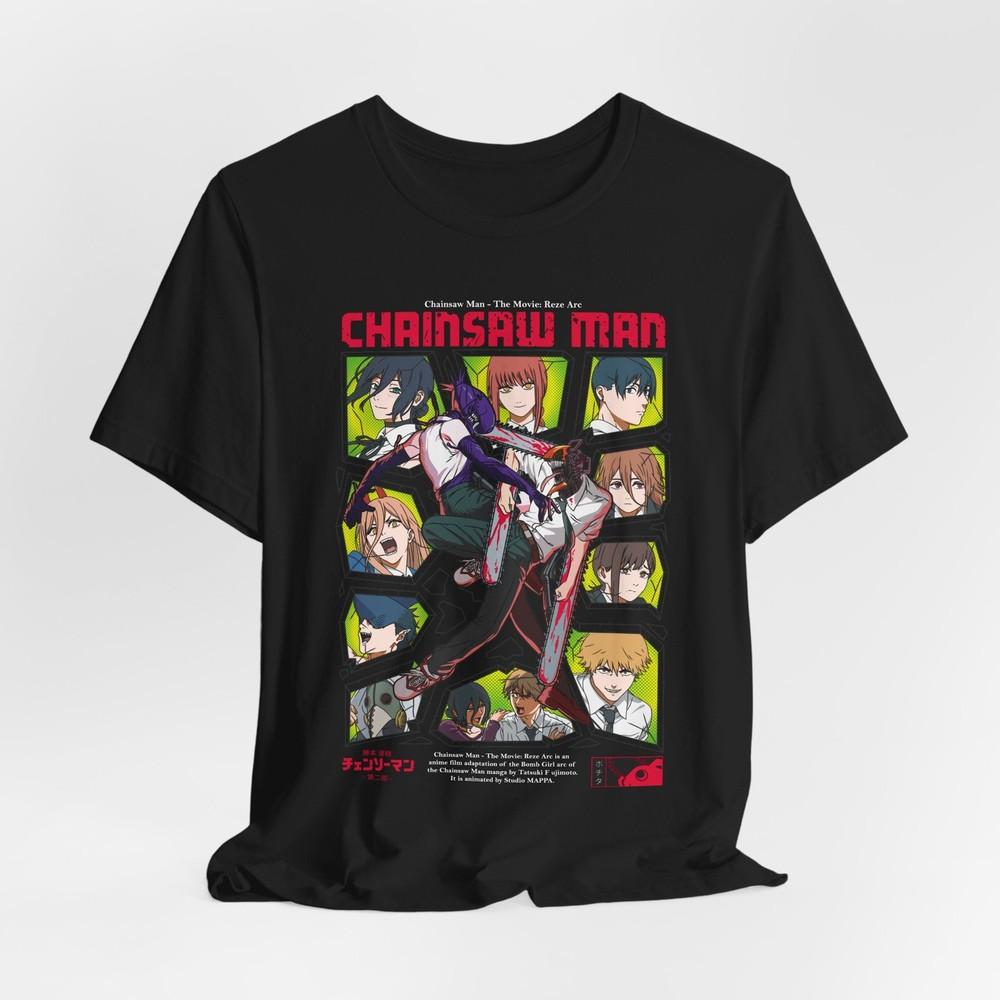 

Chainsaw Man Character Collage Tee Bold Anime Graphic Unisex TShirt Unisex T-Shirt S