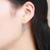 Diamond Leaf Silver Earrings Female S925 Sterling Silver Earrings