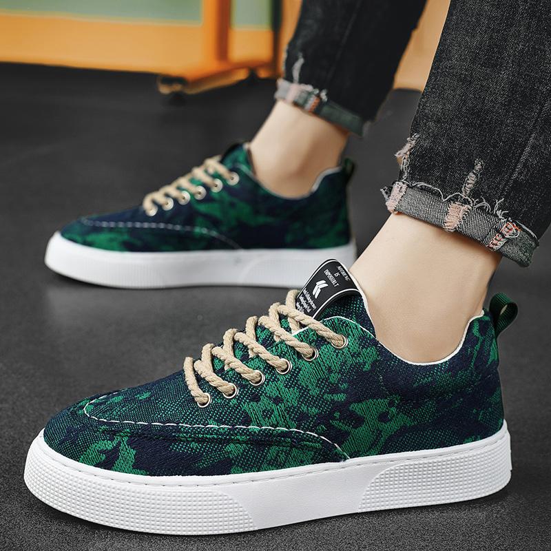Men's Casual Shoes Four Seasons Breathable Canvas Shoes For Men Comfortable Flat Sneakers Man Vulcanize Shoes Outdoor Sneakers