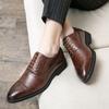 Pointed British Style Leather Shoes Hairstyle Loafer Shoe Division Office Casual Leather Shoes Men'S Wedding Shoes
