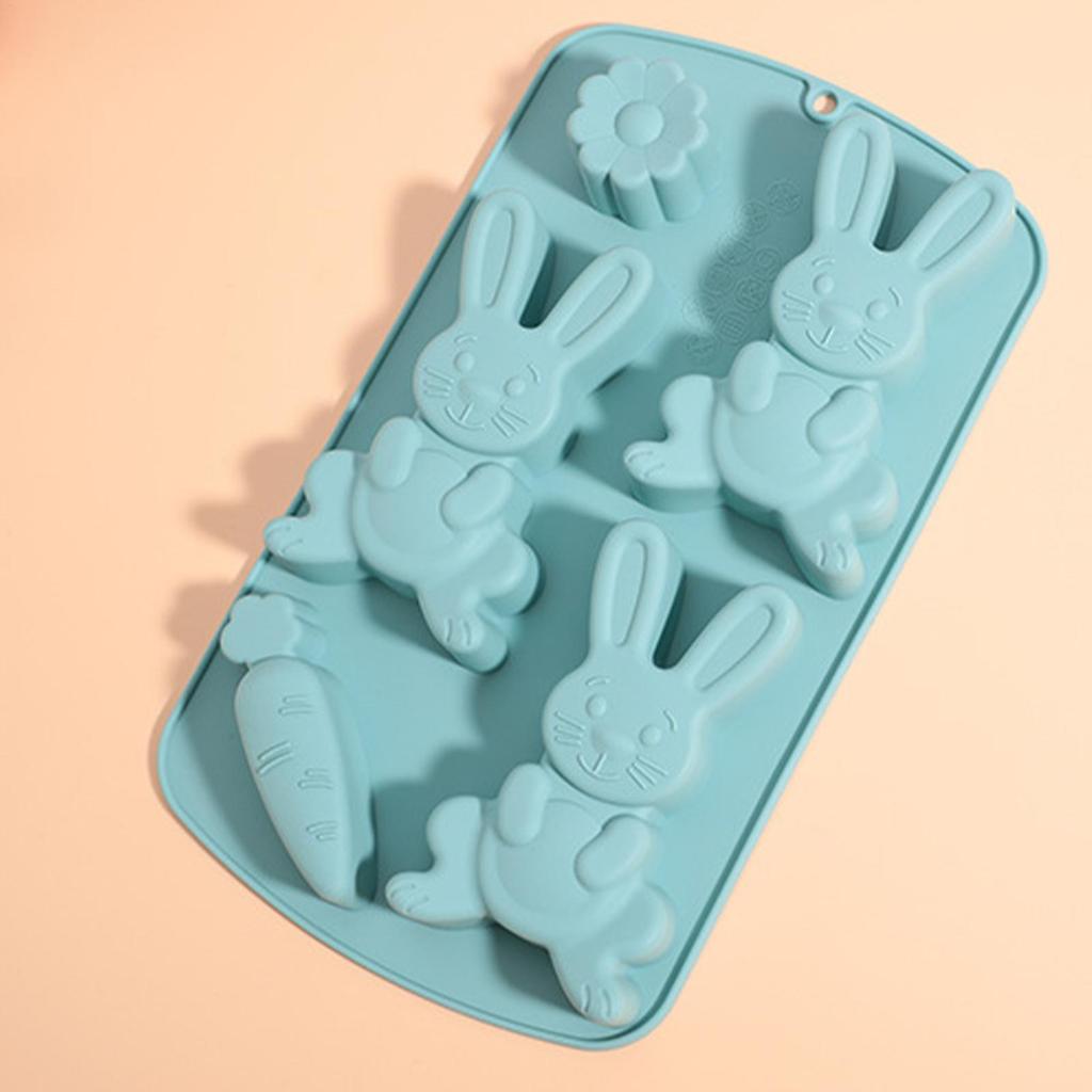 Easter 3D Bunny Shape Easy Release Resin Casting Molds For Gummies Ice Jelly Pastry Cake Decoration Soap Chocolate Cupcake