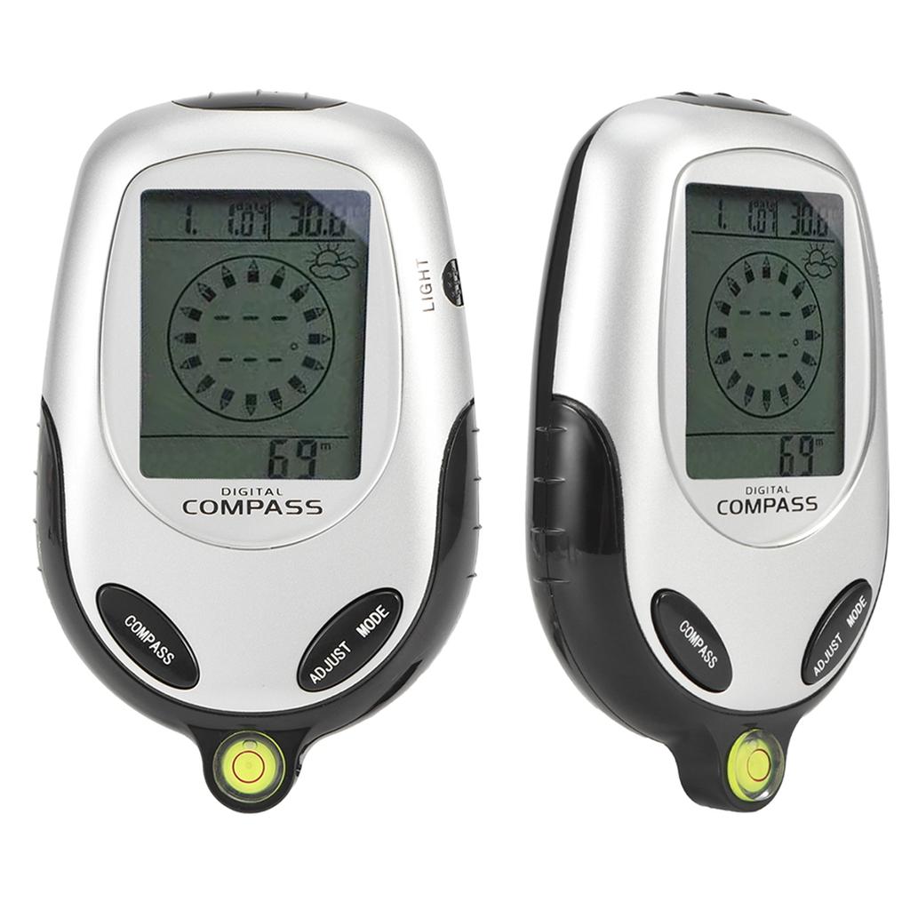Multifunction Handheld Electronic Thermometer Compass with Calendar for Outdoor Camping Picnic
