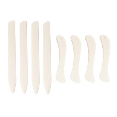 8 Piezas Herramienta para Marcar Cuero Herramienta para Plisar Tela de Costura Plegadera de Hueso de Plástico Marcador de Papel para Encuadernación Artesanía en Cuero