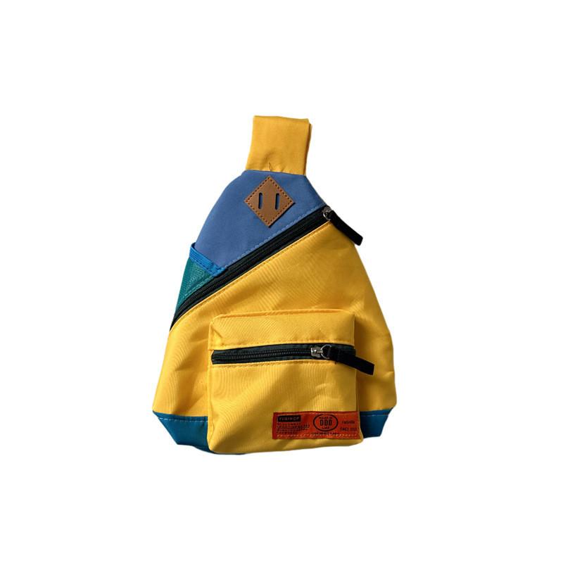 Fashion Children Shoulder Bag With Color Block Design For Casual School Outings