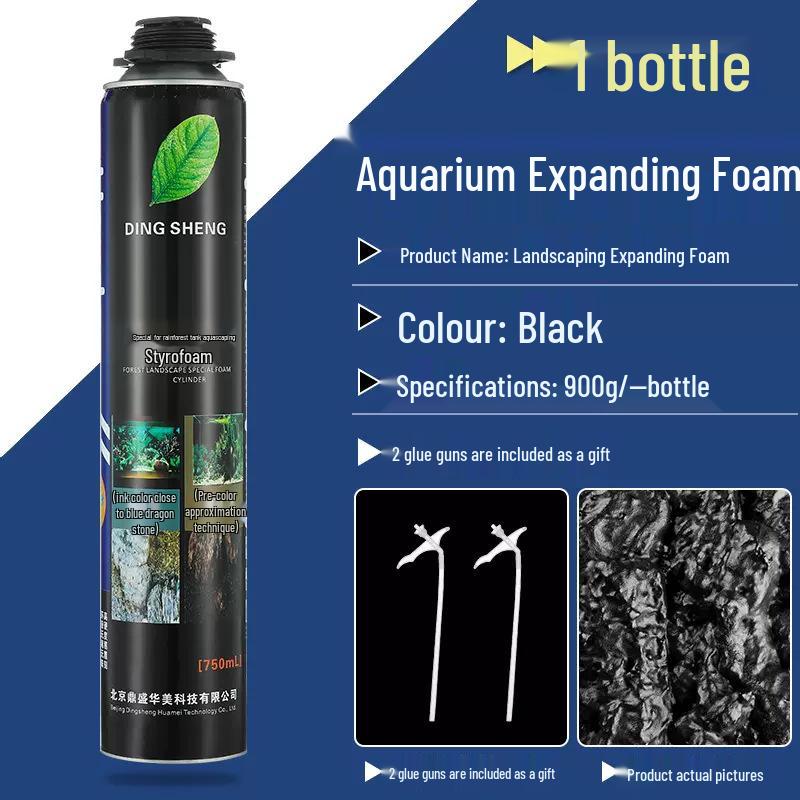 

Чорний клей-піна, що розширюється, для ландшафтного дизайну акваріума: Колір корча для акваріумів з рослинами та тропічних акваріумів Regular