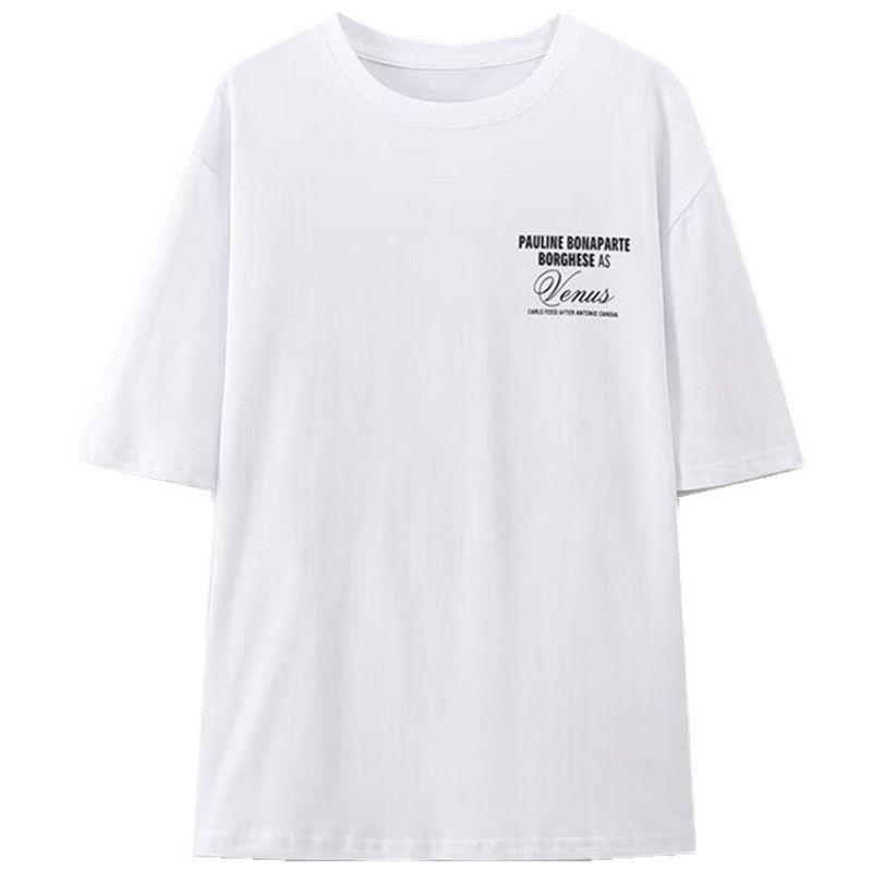 Fashion Style 2024 Summer New Women's Clothing Casual Loose Contrast Color Printed T-shirt 0085031 250