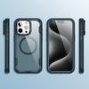 For iPhone 15 Pro Case Compatible with MagSafe Lens Frame Kickstand TPU+PC Shockproof Phone Cover