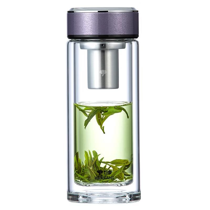 WANXIANG Double Wall Glass Tea Infuser Mug