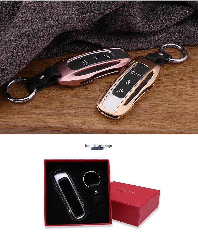 KAKTUS Aluminum Alloy Car Key Cover for Porsche Cayenne